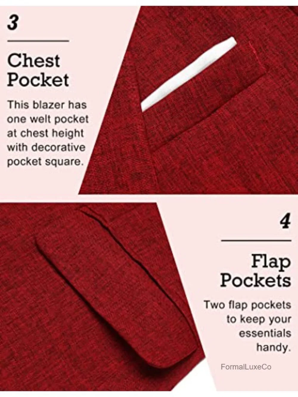 Men's Slim Fit Sport Coat Blazer One Button Notched Lapel Lightweight